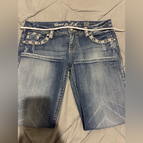 Grace Blue Ankle & Cropped Jeans - Picture 3 of 5